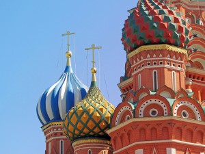 Москва, купола собора Василия Блаженного