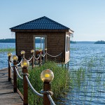 Вид залив Онежского озера с эко-отеля «Мелодии Карелии»